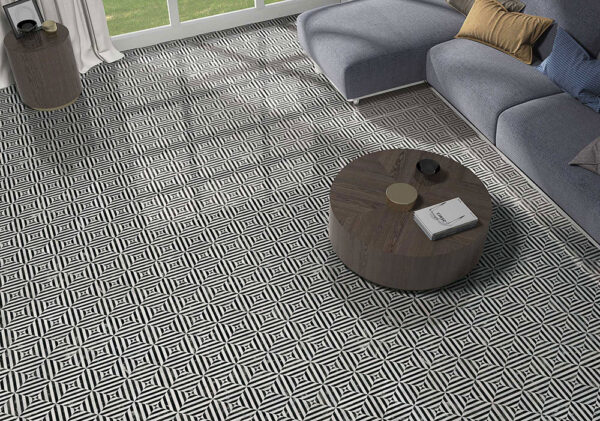 Ceracasa North White Gloss Stone Look Podlahová dlaždica | Dlaždice a podlahové dlaždice