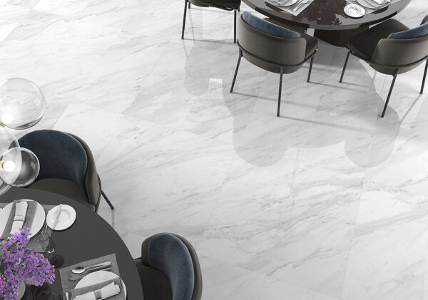 Ceracasa North White Gloss Stone Look Podlahová dlaždica | Podlahové dlaždice a dlaždice