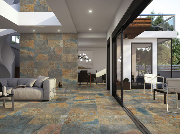 Ceracasa Slate Gloss Stone Look Podlahová dlaždica | Dlaždice a podlahové dlaždice