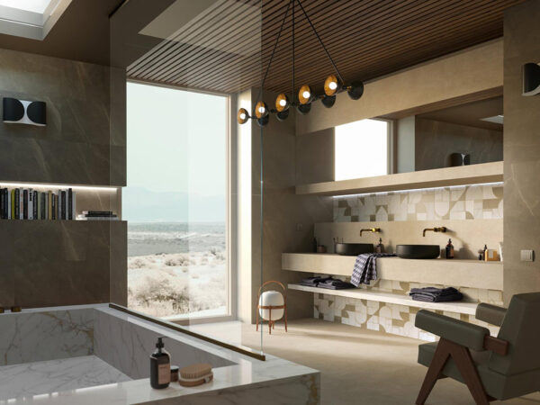 Moderná kúpeľňa Marazzi Mystone Moon | Dlaždice a podlahové dlaždice
