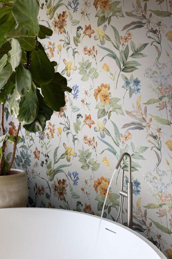 Marazzi biely dekoračný obklad stien | Podlahové dlaždice a dlaždice