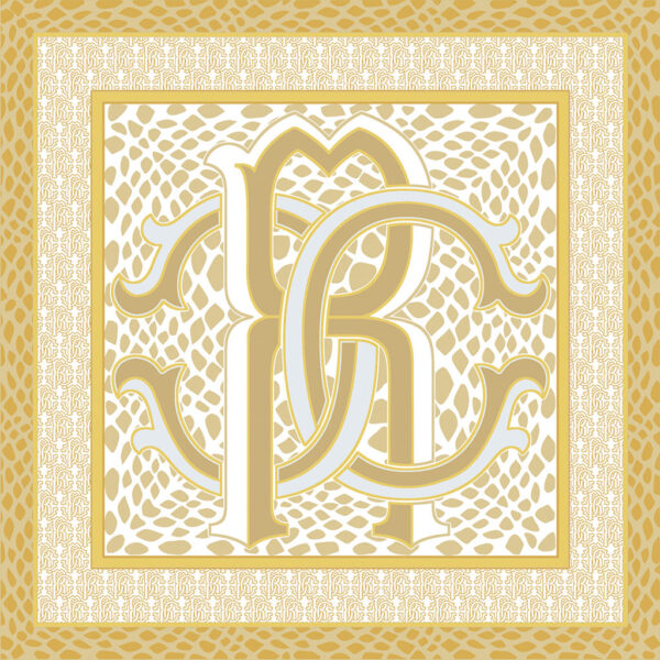 Roberto Cavalli Lush Rc Oro dekoratívna dlaždica 19,6x19,6 cm