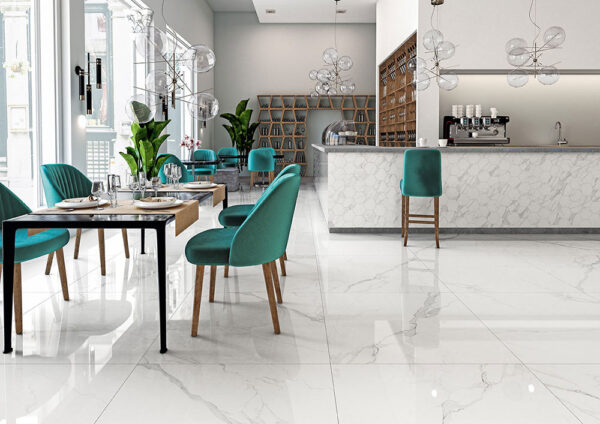 Podlahová dlažba Tuscania White Marble Stone Look | Dlaždice a mozaiky