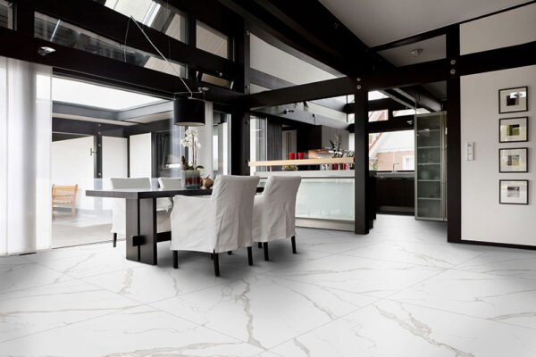 Podlahová dlažba Tuscania White Marble Stone Look | Dlaždice a krytiny